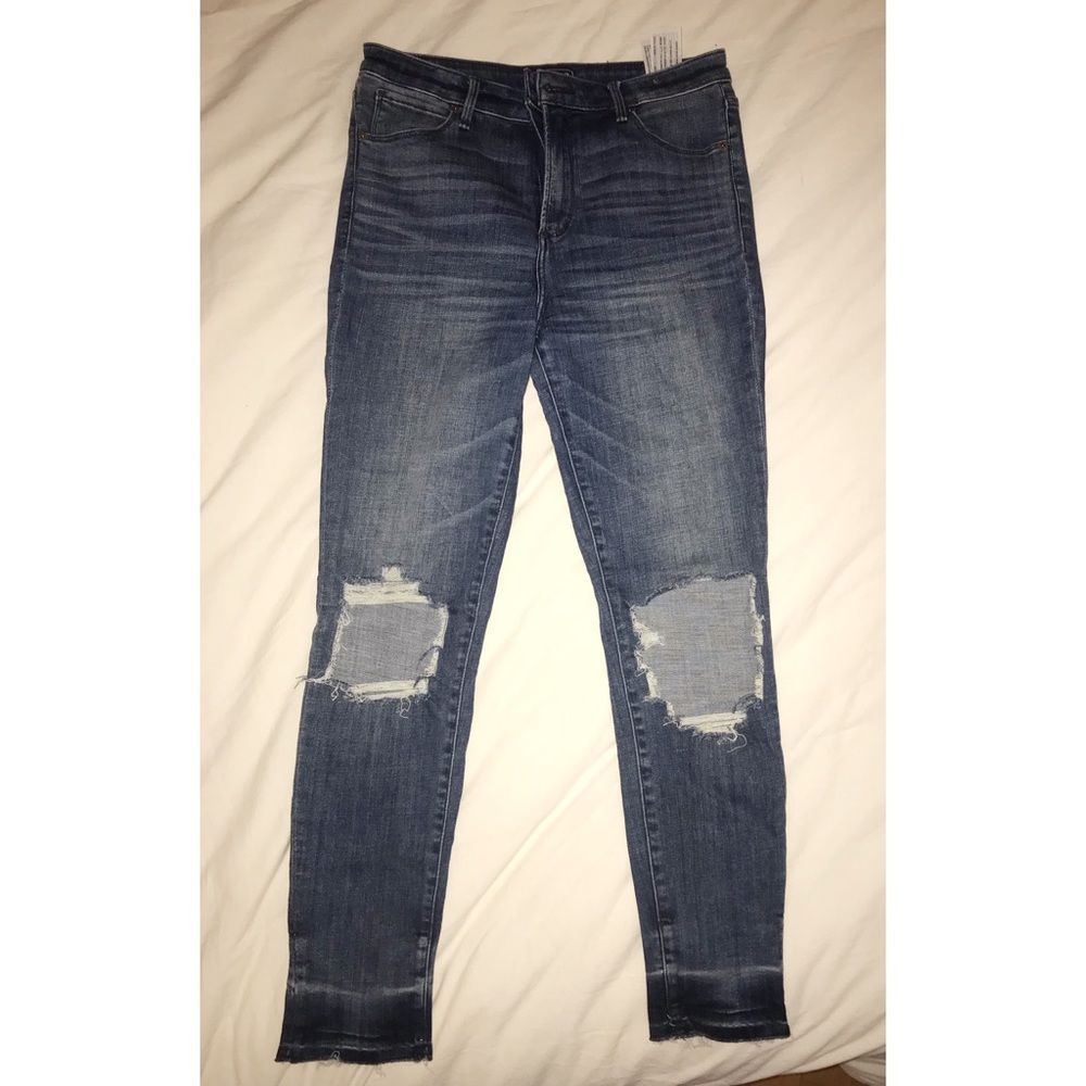 Destroyed Abercrombie Simone High Rise Jeans